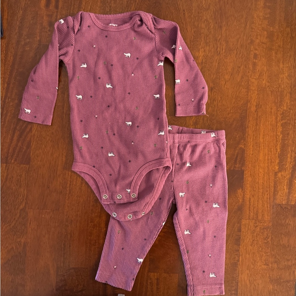3/$15 Carter's Bodysuit Long Sleeve Bodysuit and Pants Set, 9 months